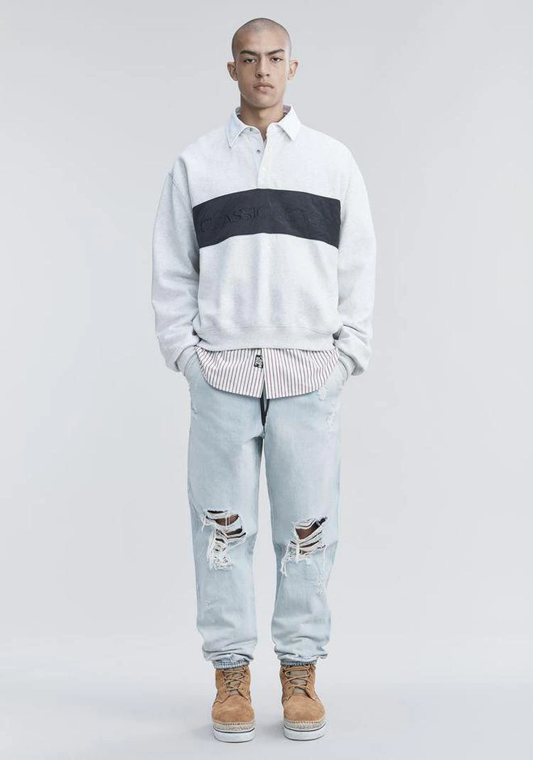 商品Alexander Wang|FLEECE POLO SHIRT,价格¥1336,第1张图片