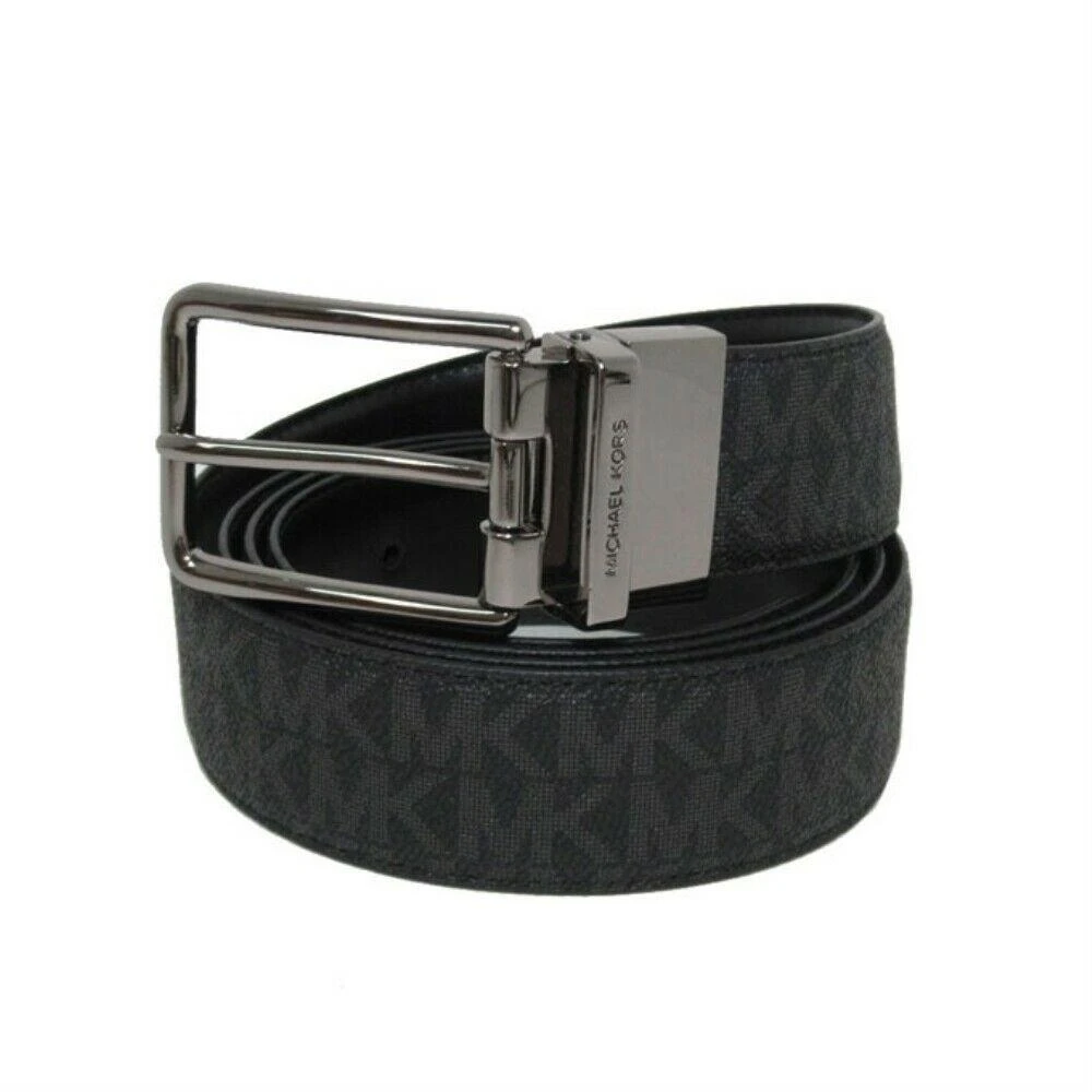 商品Michael Kors|Michael Kors Men's Reversible MK Signature Leather 2in1 Dress Belt,价格¥716,第3张图片详细描述