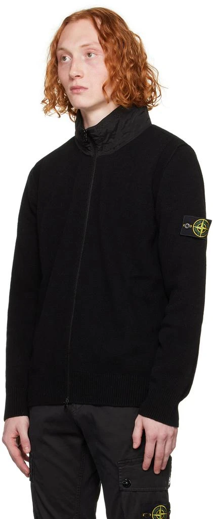 商品Stone Island|Black Two-Way Zip Sweater,价格¥5495,第4张图片详细描述