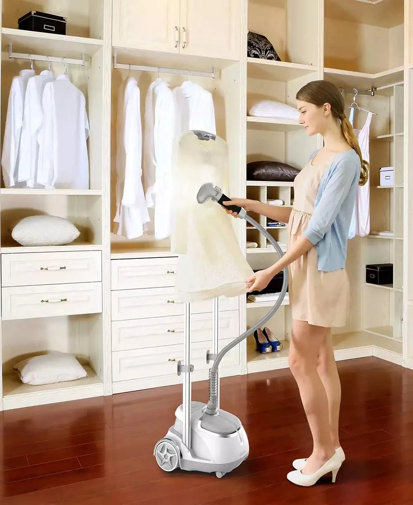 Professional Garment Steamer with Foot Pedal Power Control Silver 商品