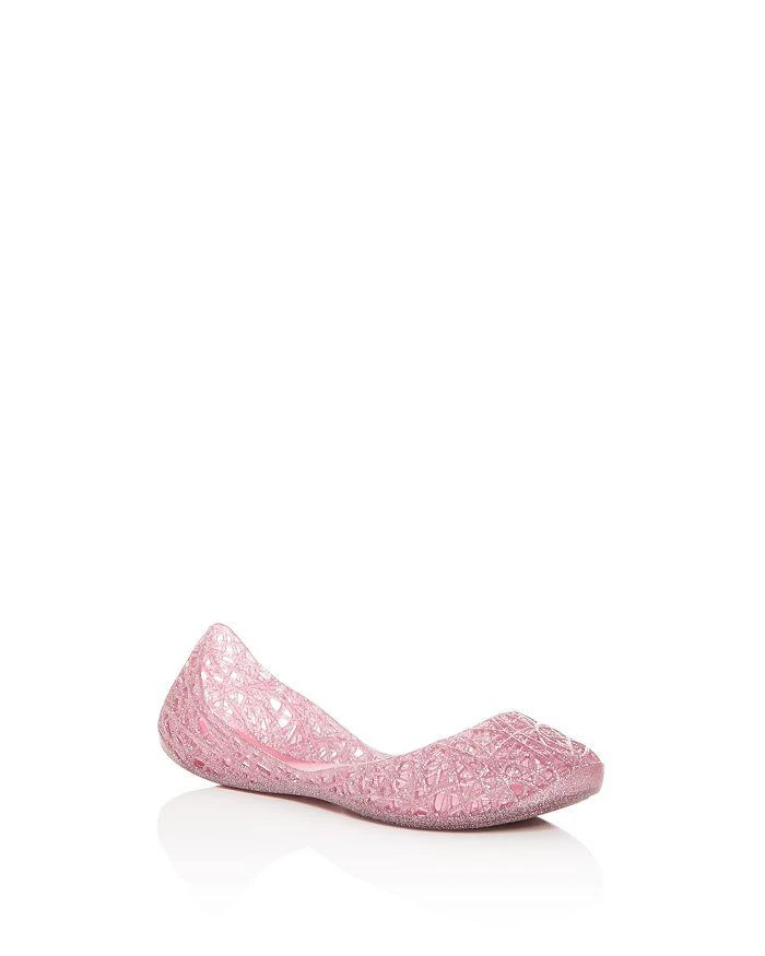 商品Mini Melissa|女孩(小童/幼儿)Girls' Campana Glitter Zig Zag Flats - Toddler, Little Kid,价格¥234,第1张图片