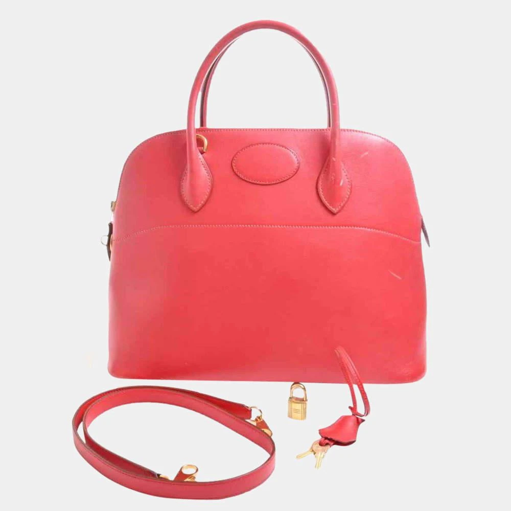 商品[二手商品] Hermes|Hermes Vogulliver Bolide 35 Handbag Red,价格¥23261,第3张图片详细描述