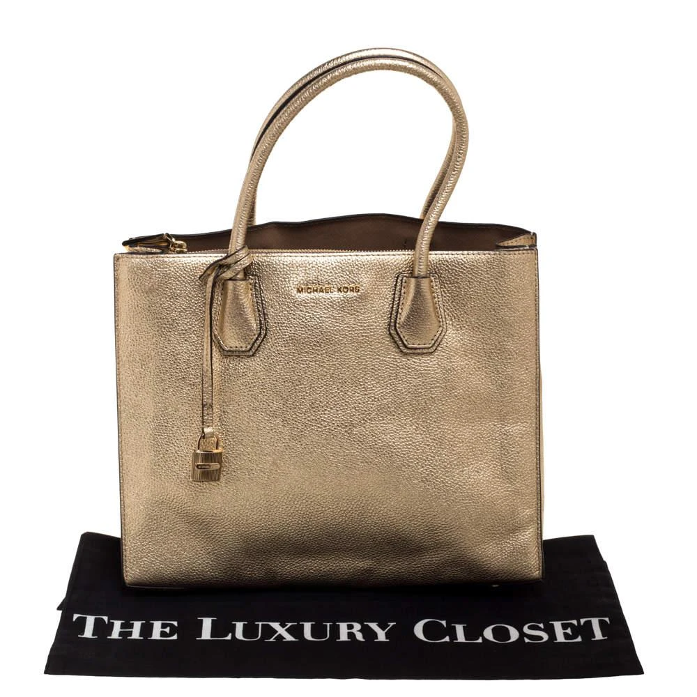 Michael Kors Metallic Gold Leather Large Mercer Tote 商品