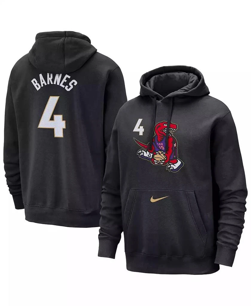 商品NIKE|Men's Scottie Barnes Black Toronto Raptors 2024/25 City Edition Name Number Pullover Hoodie,价格¥477,第1张图片