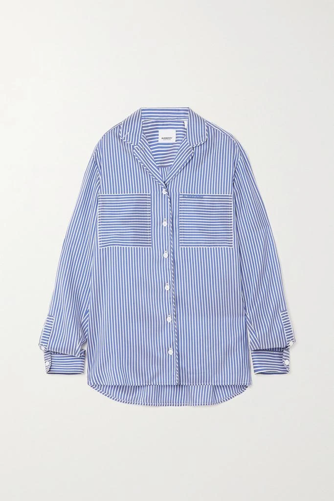 商品Burberry|刺绣条纹纯棉衬衫,价格¥13964,第1张图片