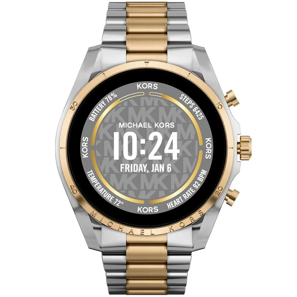 商品Michael Kors|Access Unisex Gen 6 Bradshaw Smartwatch: Two-Tone Case with Stainless Steel Bracelet 44mm,价格¥1966,第1张图片