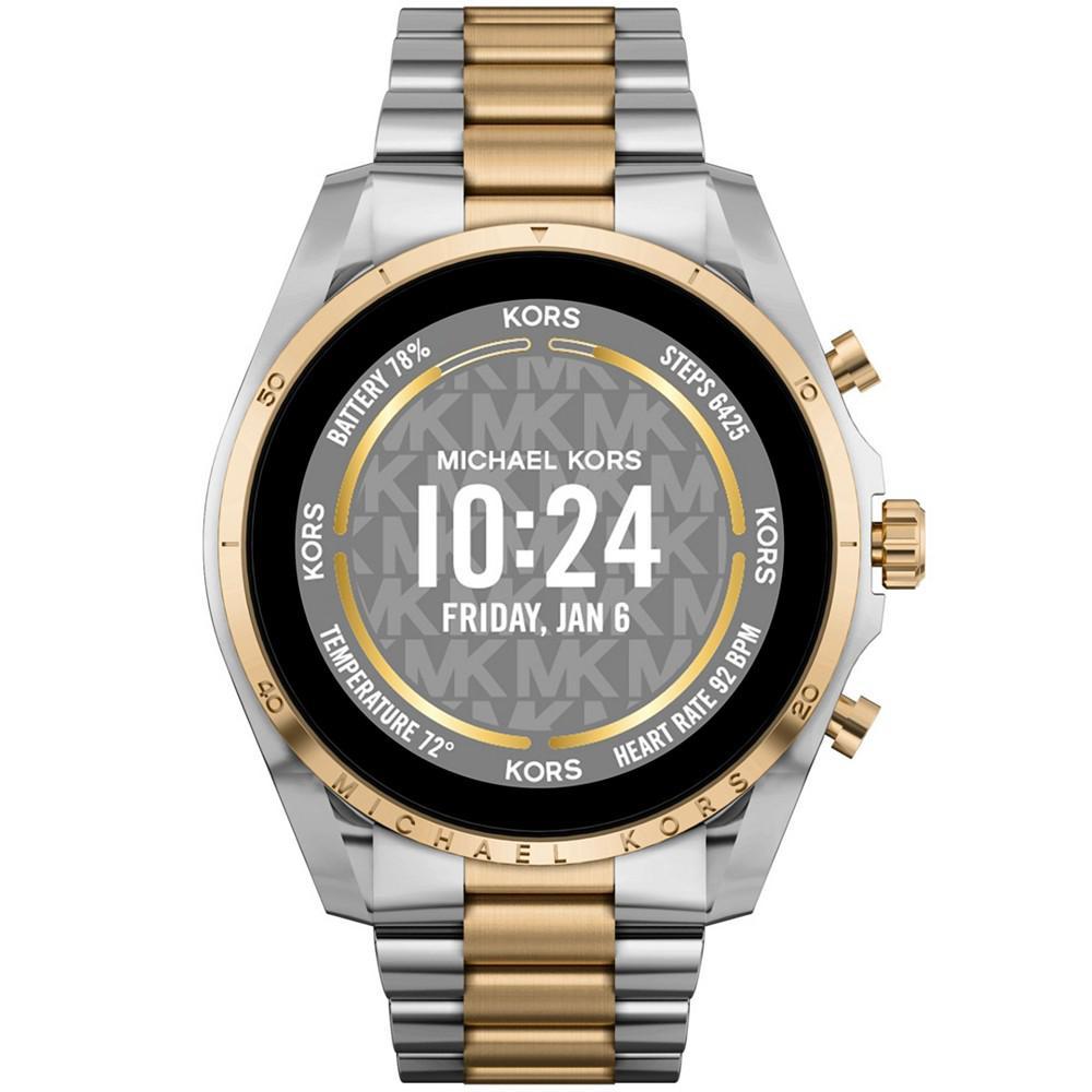 商品Michael Kors|Access Unisex Gen 6 Bradshaw Smartwatch: Two-Tone Case with Stainless Steel Bracelet 44mm,价格¥2600,第1张图片