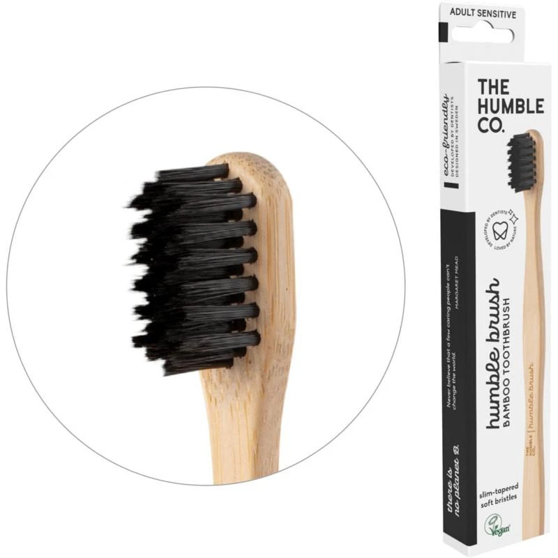 商品The Humble Co|Sensitive bamboo toothbrush in black,价格¥46,第1张图片