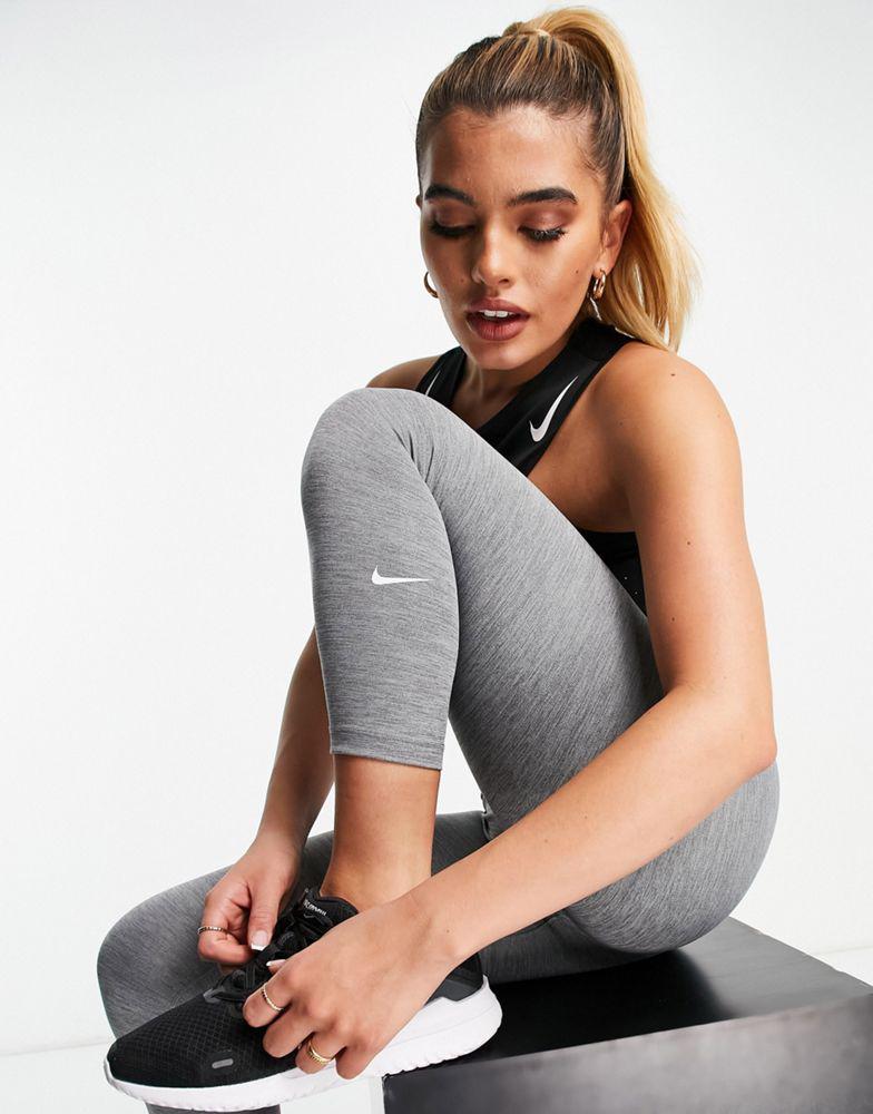 Nike Training One Dri-FIT cropped leggings in grey商品第1张图片规格展示