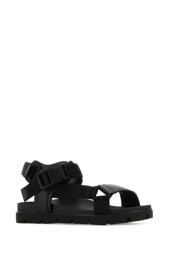 商品Prada|Black nylon and leather sandals,价格¥6091,第1张图片