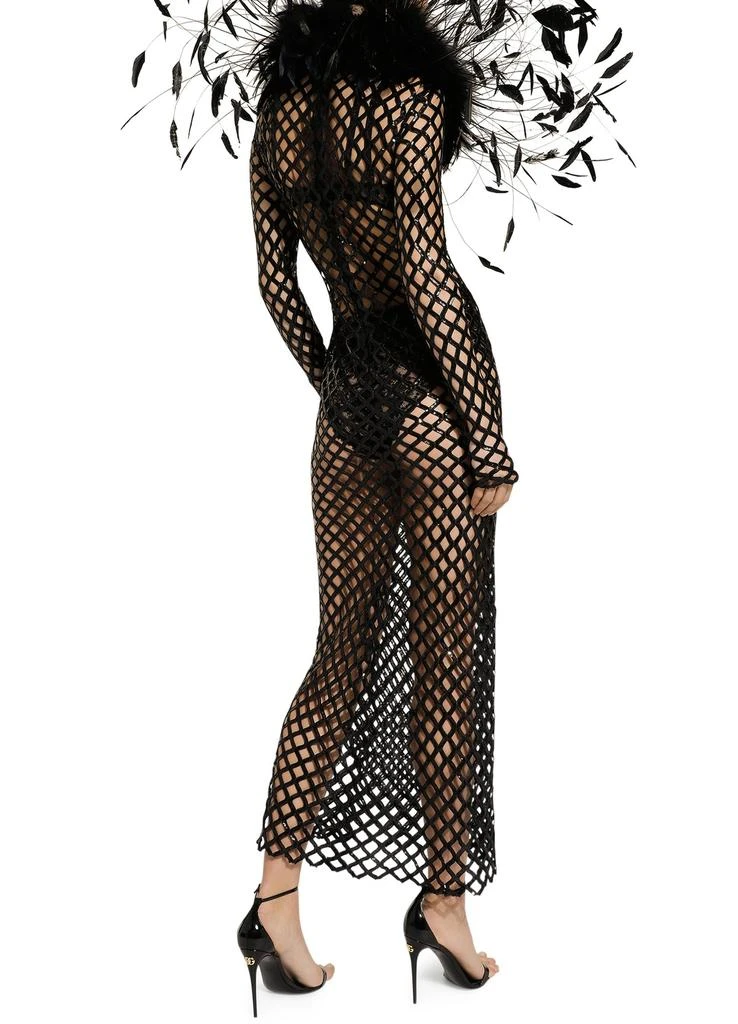 商品Dolce & Gabbana|刺绣网布长款连衣裙,价格¥72311,第3张图片详细描述