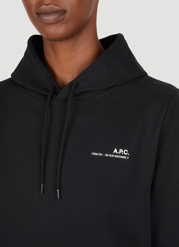 商品A.P.C.|Item Hooded Sweatshirt in Black,价格¥1553,第7张图片详细描述