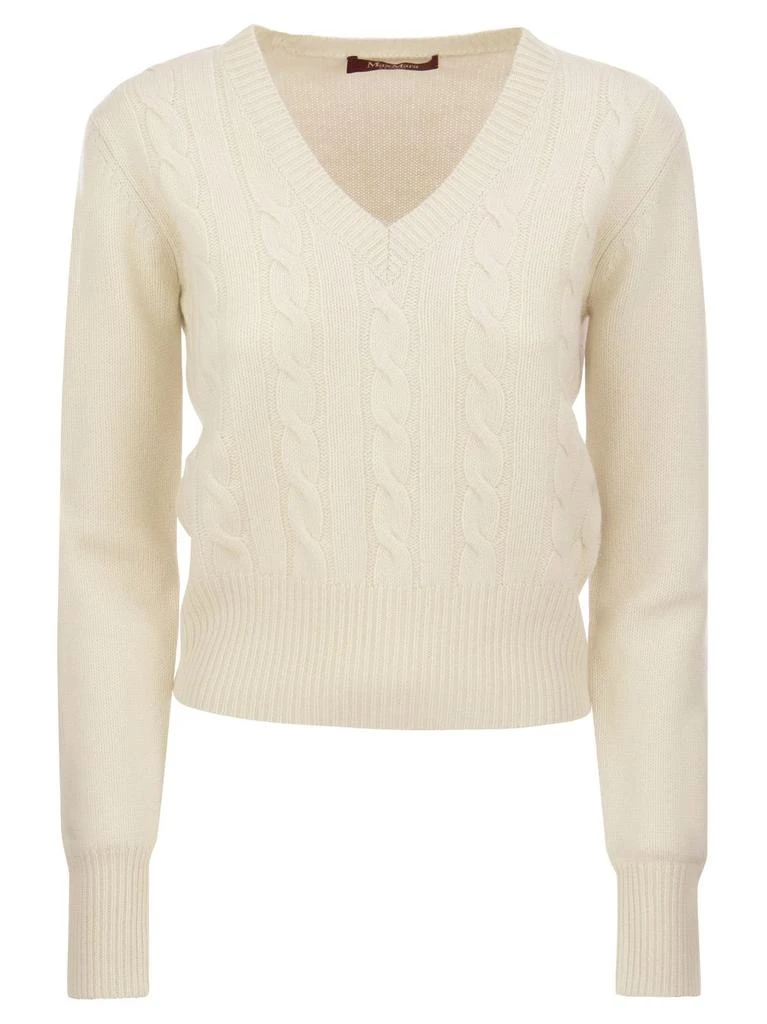 商品Max Mara|Max Mara Studio V-Neck Long Sleeved Sweater,价格¥2538,第1张图片