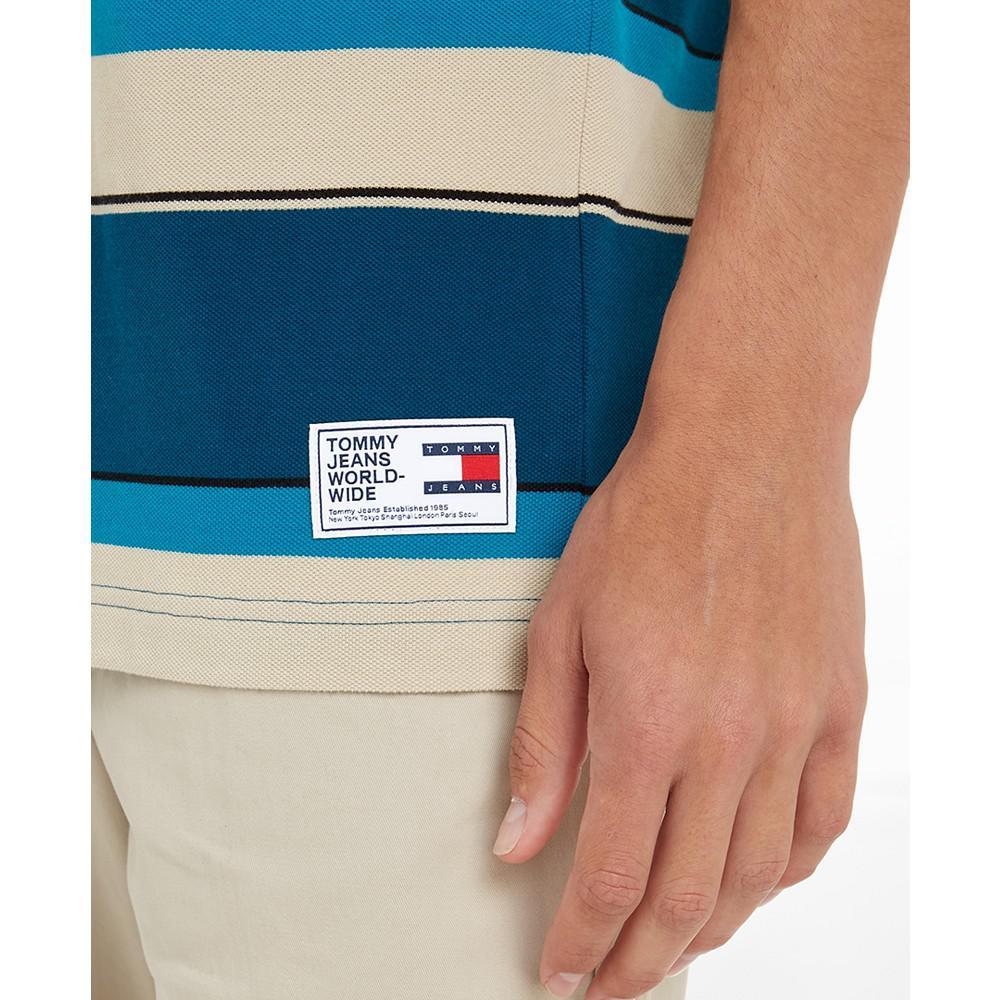 商品Tommy Hilfiger|Men's Bold Pique Stripe Tee,价格¥370,第5张图片详细描述