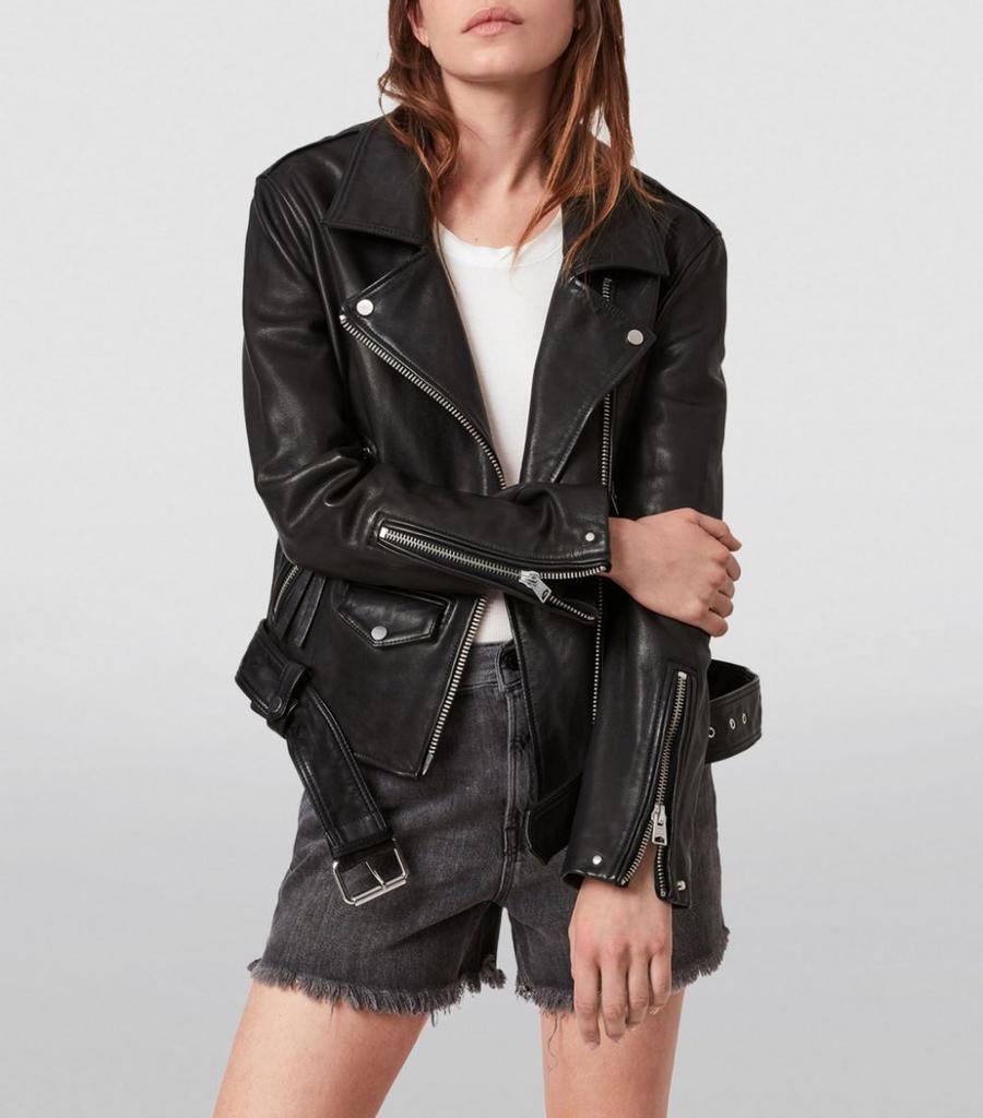 Leather Luna Biker Jacket商品第5张图片规格展示