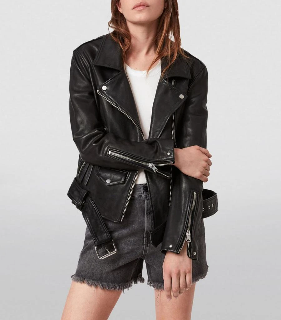 商品ALL SAINTS|Leather Luna Biker Jacket,价格¥3999,第5张图片详细描述