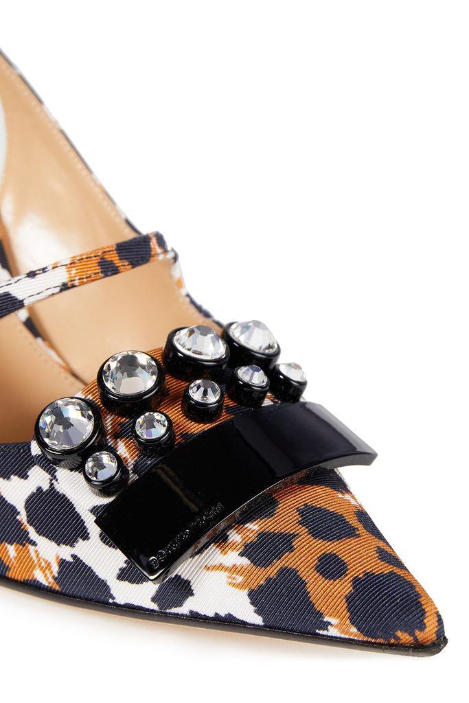 商品Sergio Rossi|sr1 embellished leopard-print faille slingback pumps,价格¥1563,第6张图片详细描述