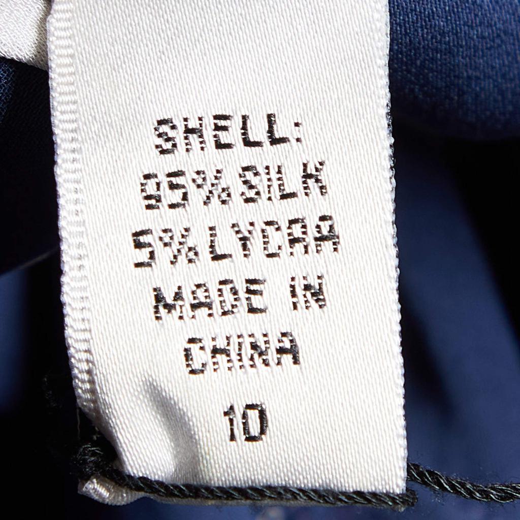 商品[二手商品] Diane von Furstenberg|Diane Von Furstenberg Navy Blue Printed Silk Top L,价格¥1522,第5张图片详细描述