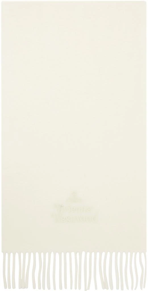 商品Vivienne Westwood|White Embroidered Scarf,价格¥934,第1张图片