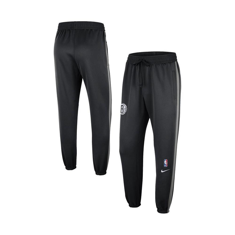 商品NIKE|Men's Black Brooklyn Nets Authentic Showtime Performance Pants,价格¥788,第1张图片