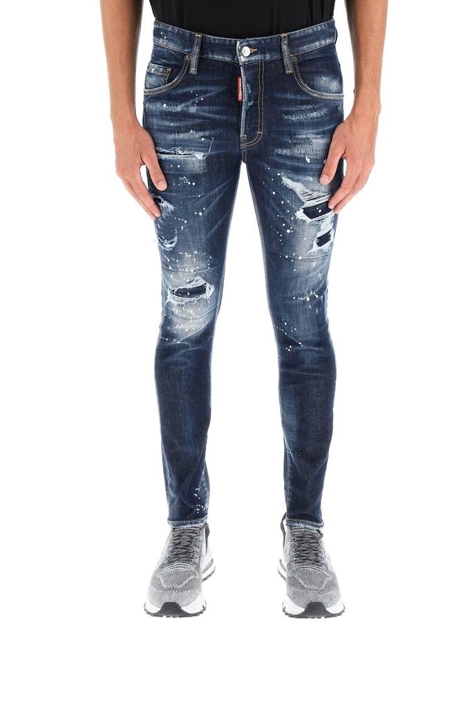 Dsquared2 dark ripped bleach wash cool guy jeans商品第2张图片规格展示
