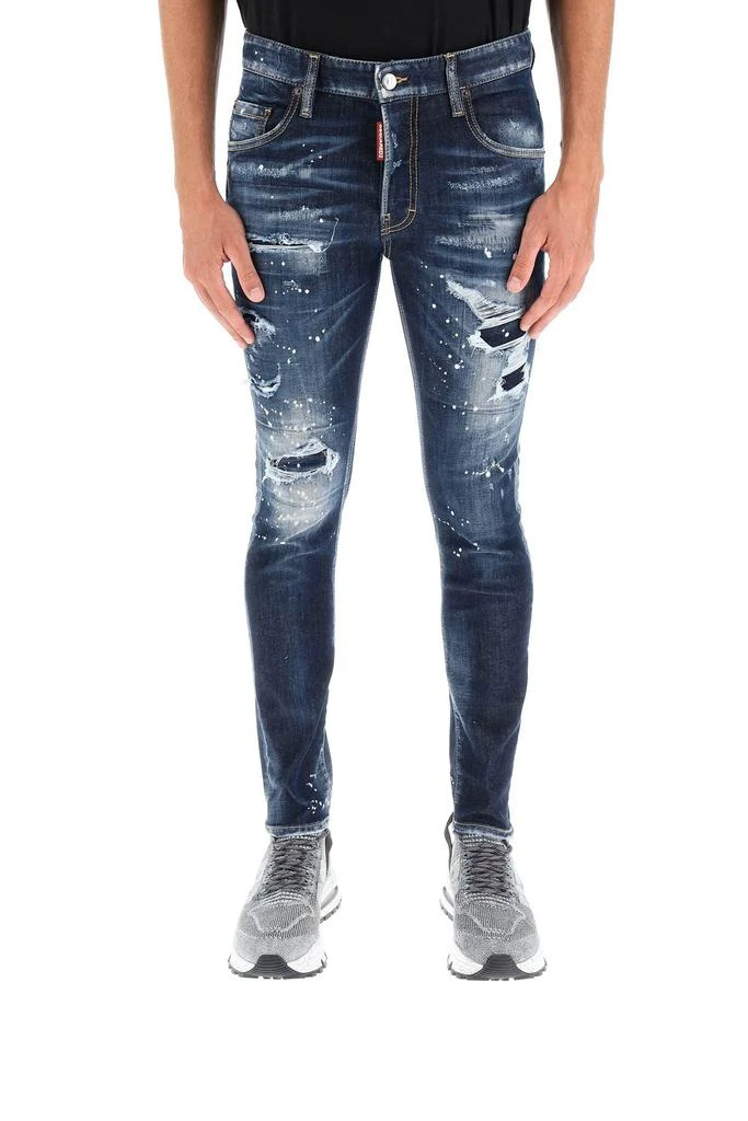 商品DSQUARED2|Dsquared2 dark ripped bleach wash cool guy jeans,价格¥2901,第2张图片详细描述