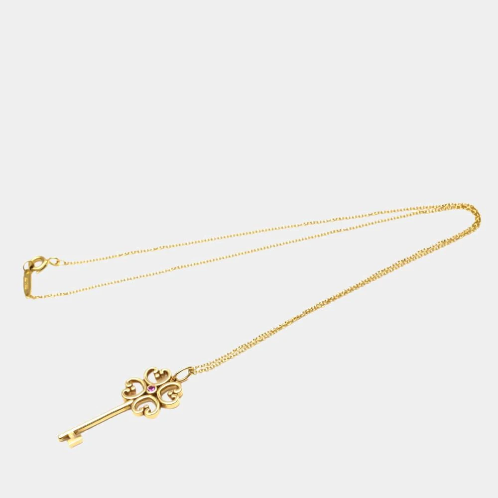 商品[二手商品] Tiffany & Co.|Tiffany & Co. Heart Key 18K Rose Gold Sapphire Necklace,价格¥8453,第2张图片详细描述