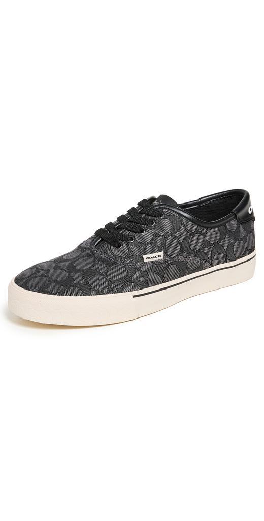 商品Coach|Coach New York Signature Jacqaurd Leather Skate Sneakers,价格¥1197,第1张图片