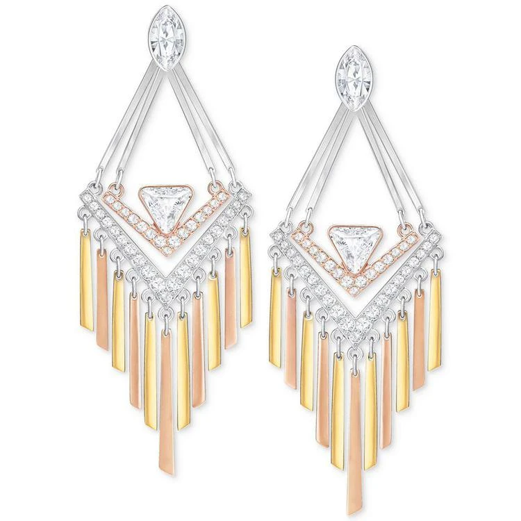 商品Swarovski|Tri-Tone Crystal Chandelier Earrings,价格¥966,第1张图片