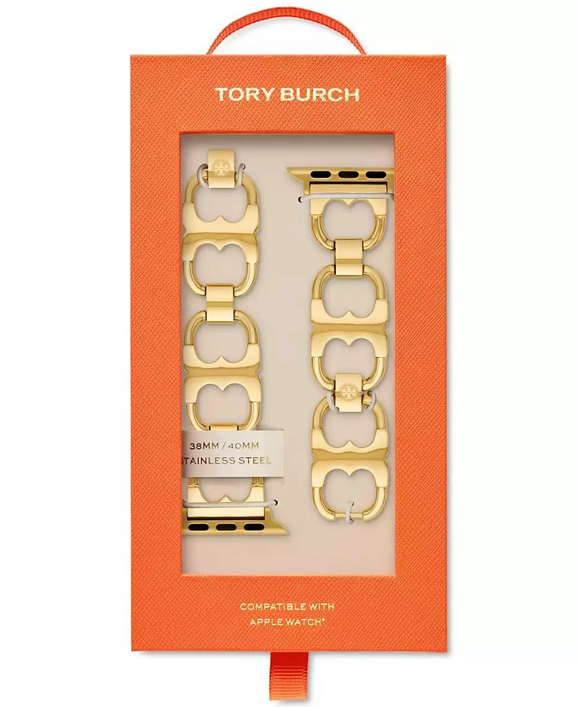 商品Tory Burch|Gold-Tone Stainless Steel Gemini Link Bracelet For Apple Watch® 38mm/40mm,价格¥822,第3张图片详细描述