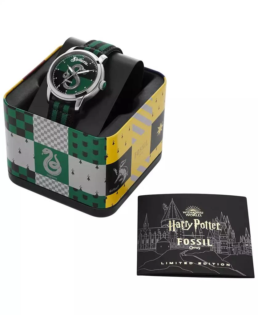 Unisex Limited Edition Harry Potter Slytherin Black Green Nylon Strap Watch, 40mm 商品