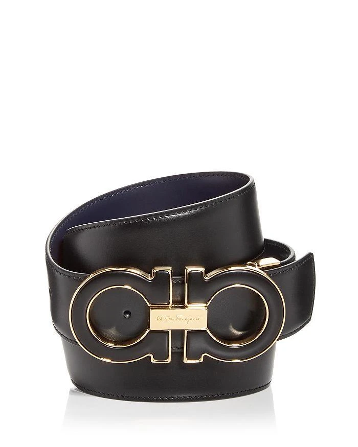 商品Salvatore Ferragamo|Salvatore Men's Double Gancini Buckle Leather Belt,价格¥2002,第1张图片