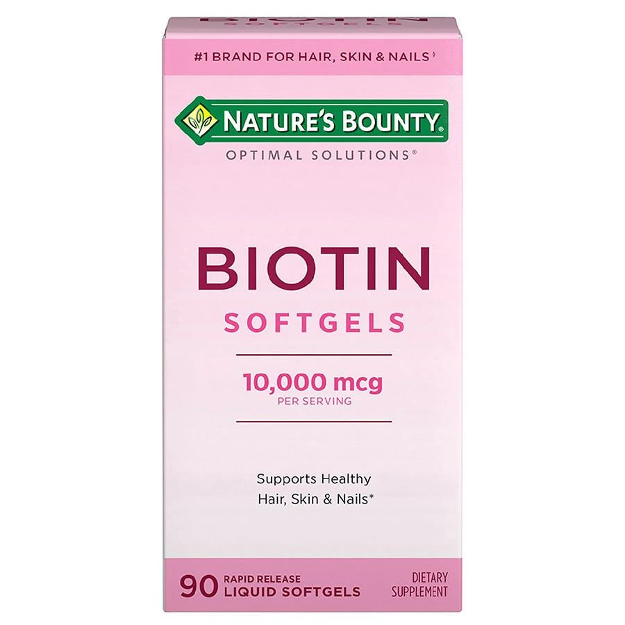 商品Nature's Bounty|Biotin 10,000 mcg Softgels,价格¥133,第1张图片