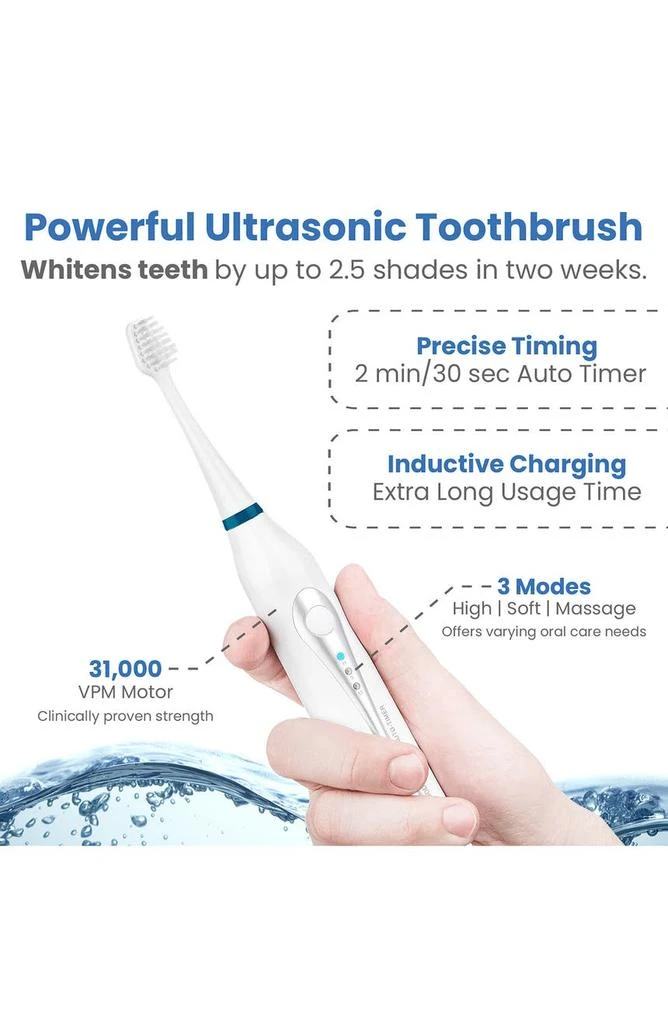 商品AquaSonic|Home Dental Center Ultra Sonic Rechargeable Electric Toothbrush & Smart Water Flosser,价格¥499,第5张图片详细描述