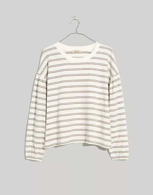 Cotton Long-Sleeve Tee in Stripe商品第5张图片规格展示