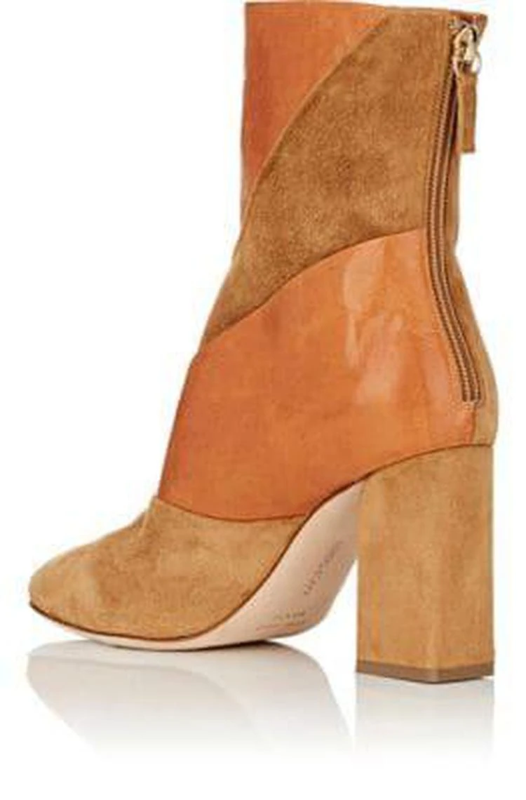 商品Zac Posen|Ines Leather & Suede Ankle Boots,价格¥2150,第3张图片详细描述