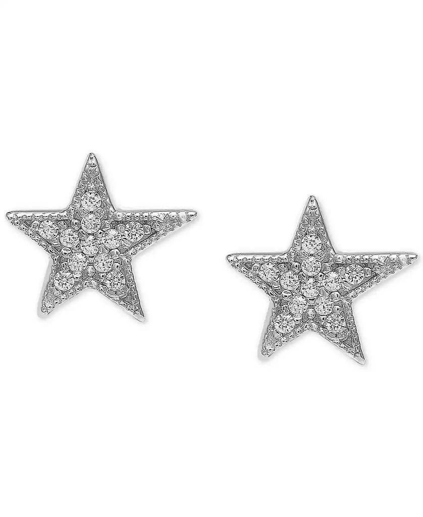 商品Giani Bernini|Cubic Zirconia Star Stud Earrings in Sterling Silver, Created for Macy's,价格¥105,第3张图片详细描述