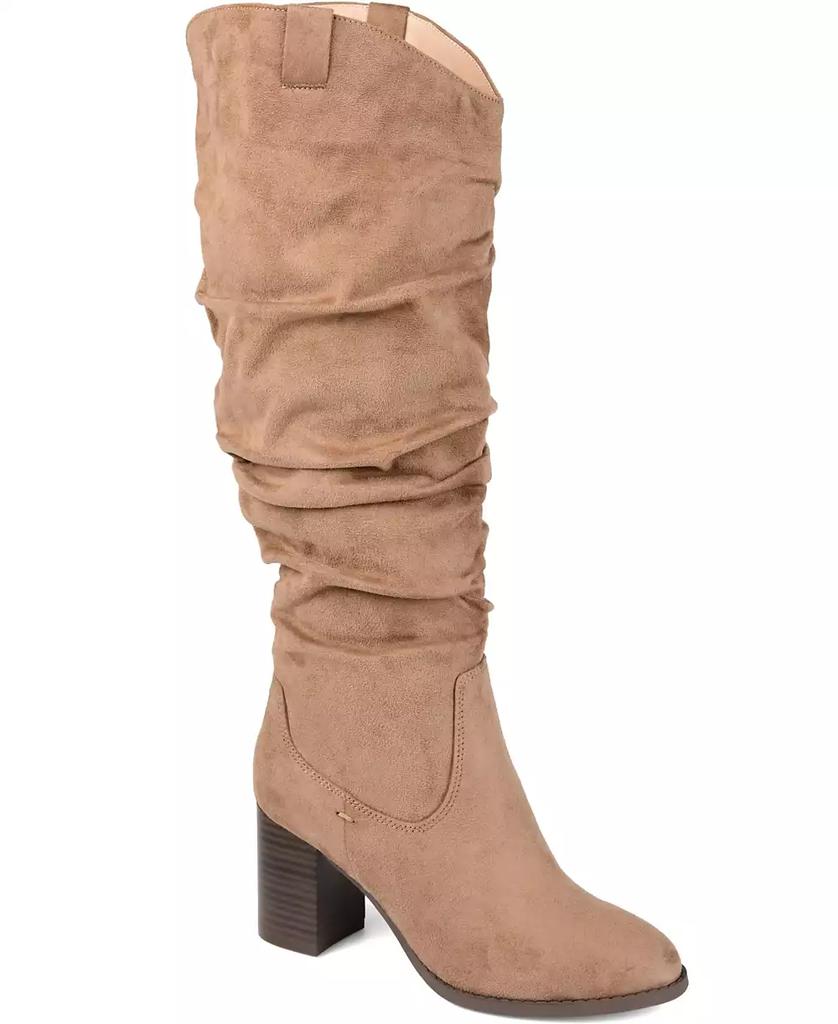 Botas de senhora Kaleah de cano regular e largo com bico fino e corte folgado. image 2