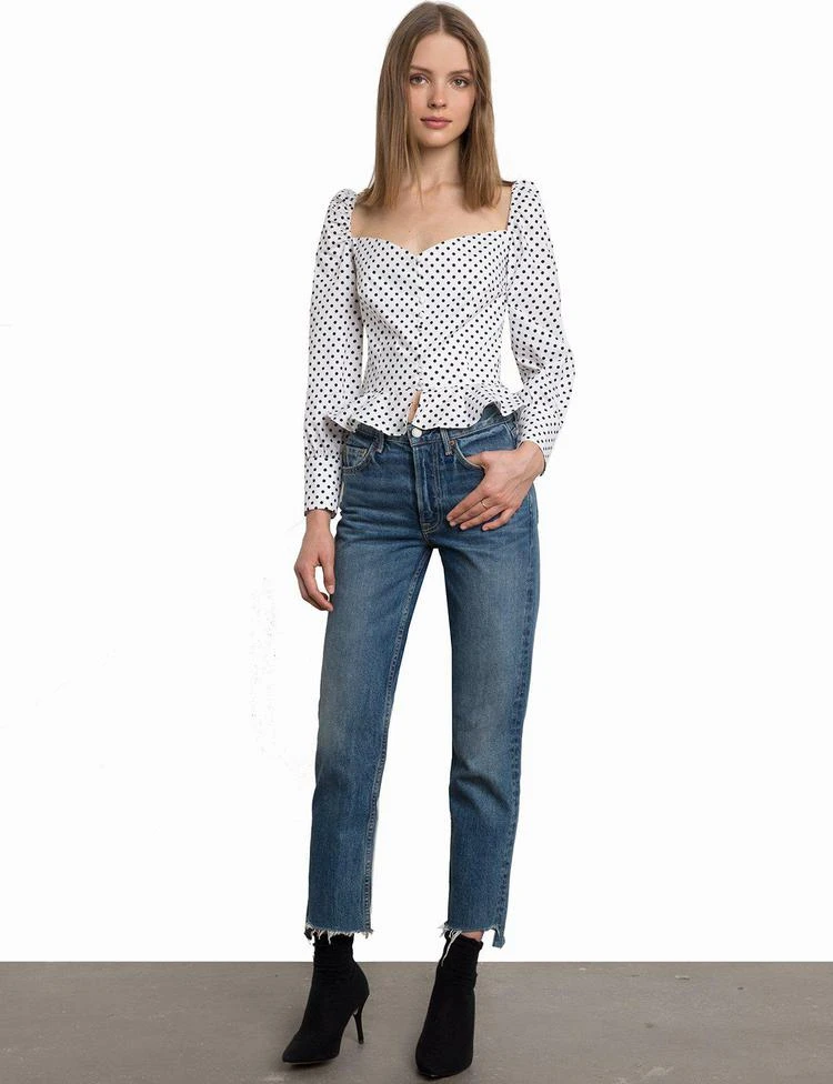 商品Pixie Market|Polka Dot Valentina Bustier Shirt,价格¥783,第5张图片详细描述