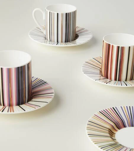 商品Missoni|Stripes Jenkins浓缩咖啡杯与咖啡碟两件套,价格¥1891,第4张图片详细描述