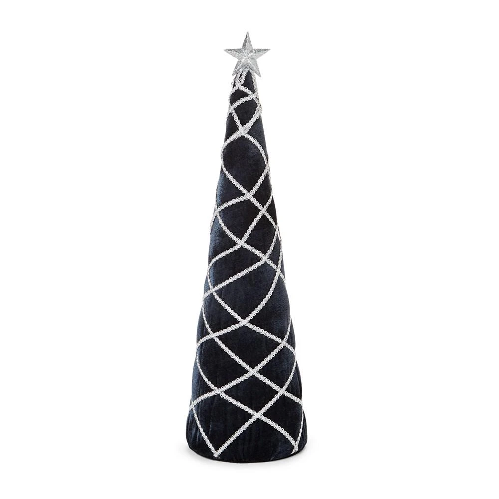 商品Macy's|Black & White 18" Green Tree with Silver-Tone Trim, Created for Macy's,价格¥68,第1张图片