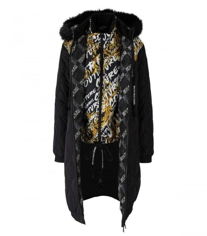 商品Versace|Versace Jeans Couture Baroque Detailed Hooded Parka,价格¥2834,第1张图片