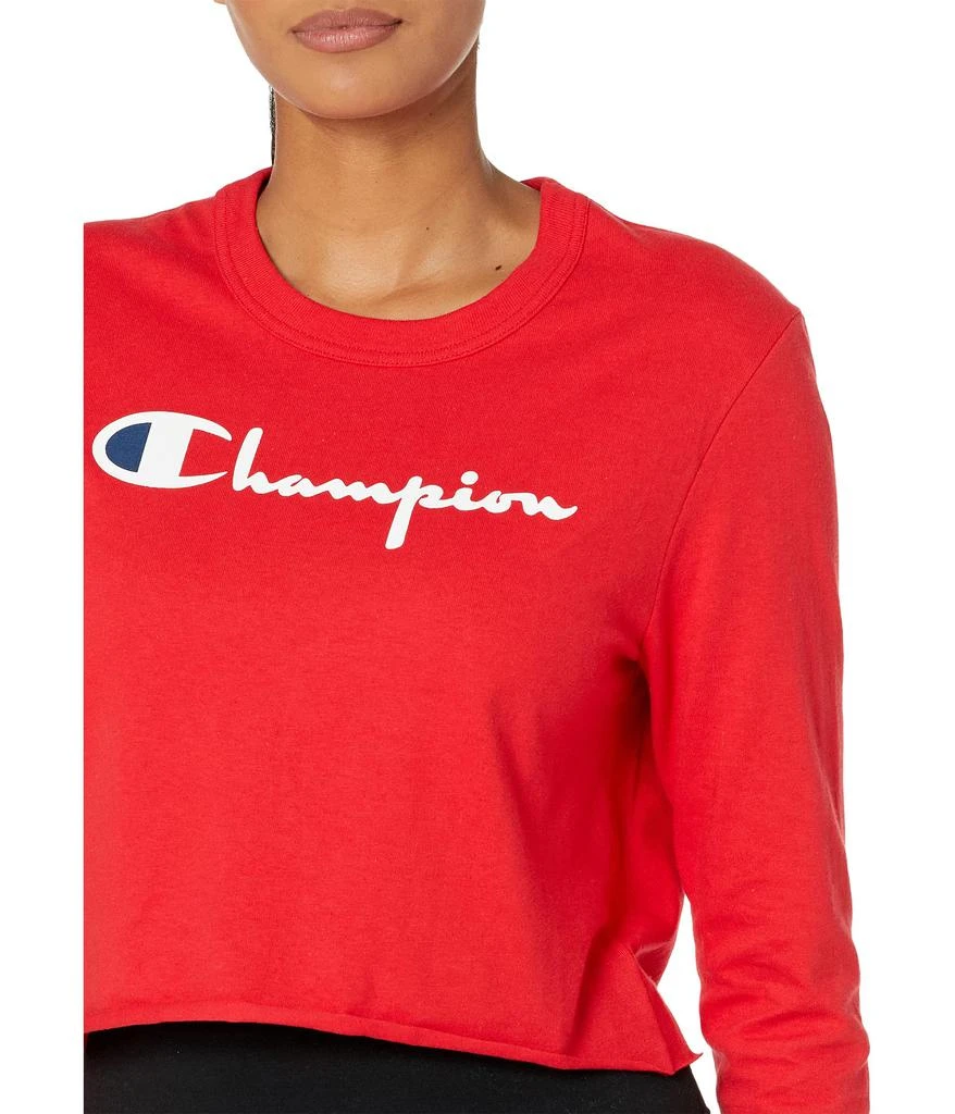 商品CHAMPION|Boyfriend Long Sleeve Cropped T-Shirt,价格¥304,第3张图片详细描述