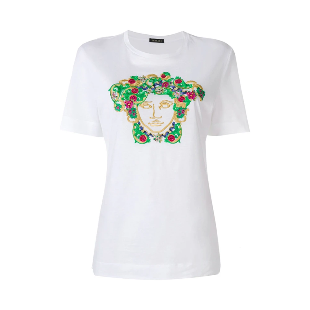 商品Versace|VERSACE 白色女士T恤 A79095-A201952-A1001,价格¥3502,第1张图片