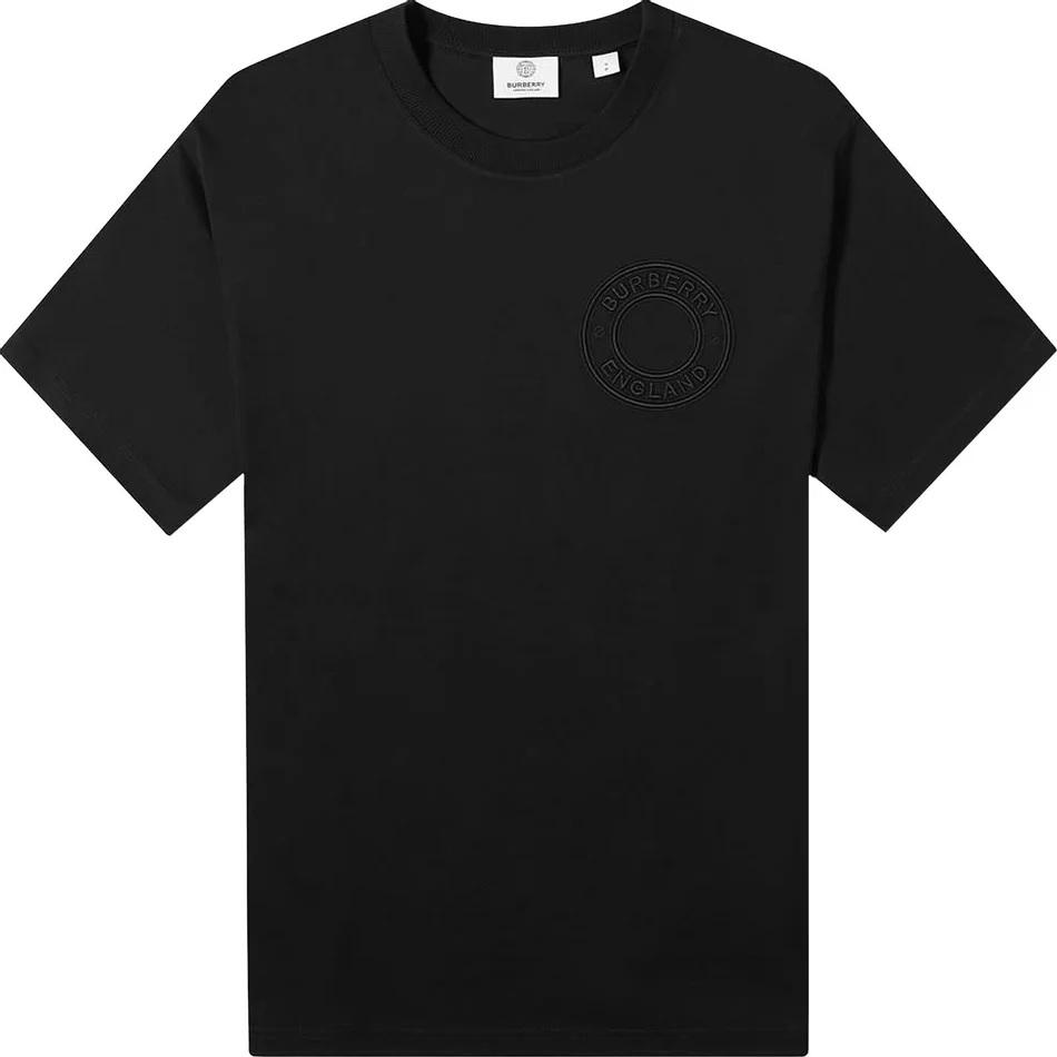 Burberry Mens Round Logo Cotton T-shirt, Size Small商品第1张图片规格展示