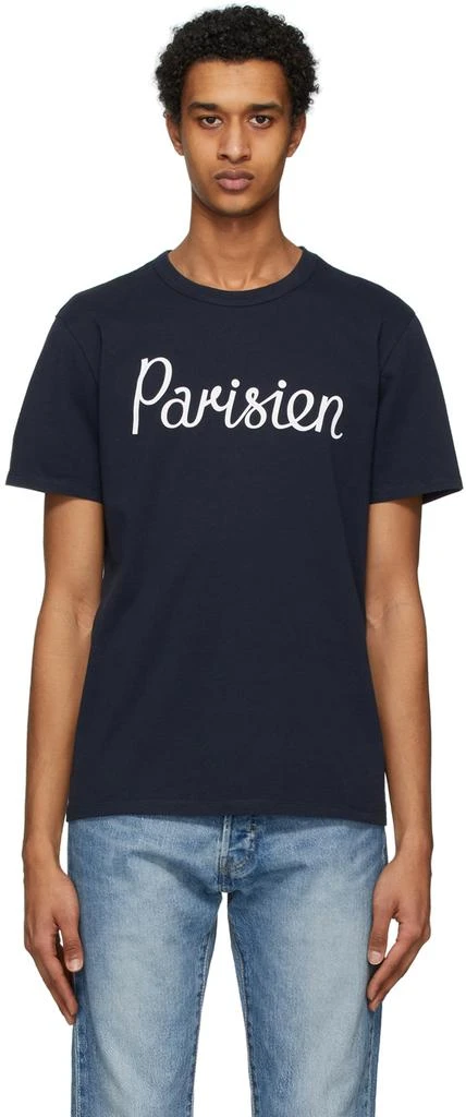 商品Maison Kitsune|Navy 'Parisien' T-Shirt,价格¥393,第1张图片