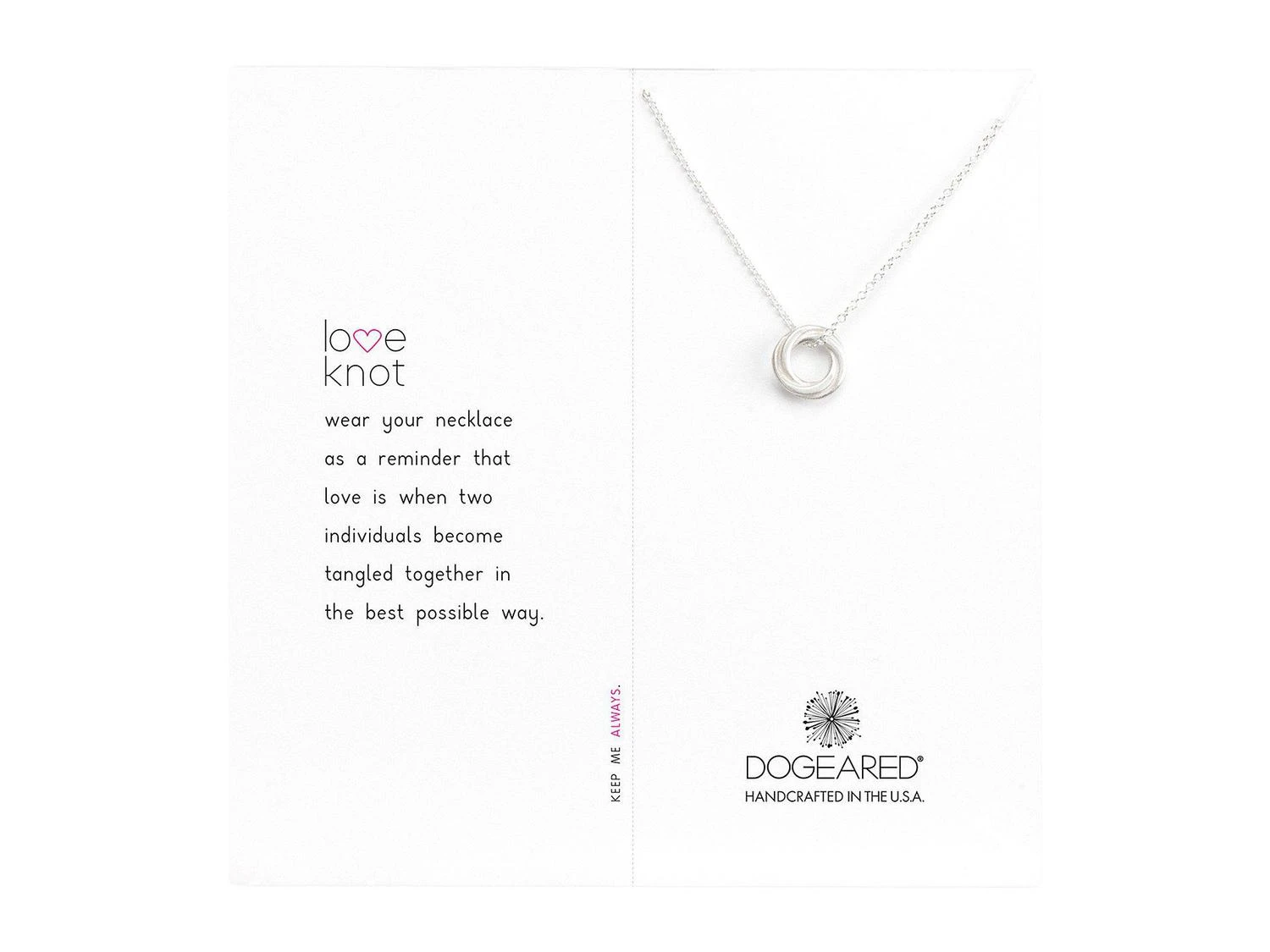 商品Dogeared|Love Knot Necklace,价格¥351,第1张图片