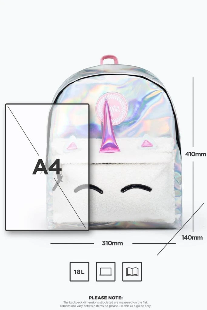 HYPE UNISEX HOLOGRAPHIC UNICORN CREST BACKPACK 商品