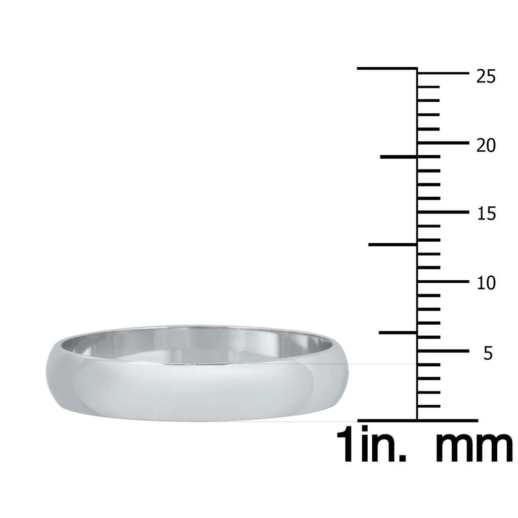 商品SSELECTS|4Mm Domed Wedding Band In 10K White Gold,价格¥1310,第4张图片详细描述