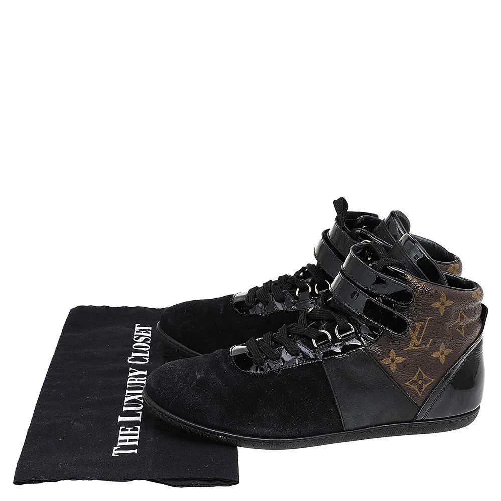 Louis Vuitton Black/Brown Suede And Monogram Canvas Move Up High Top Sneakers Size 39 商品